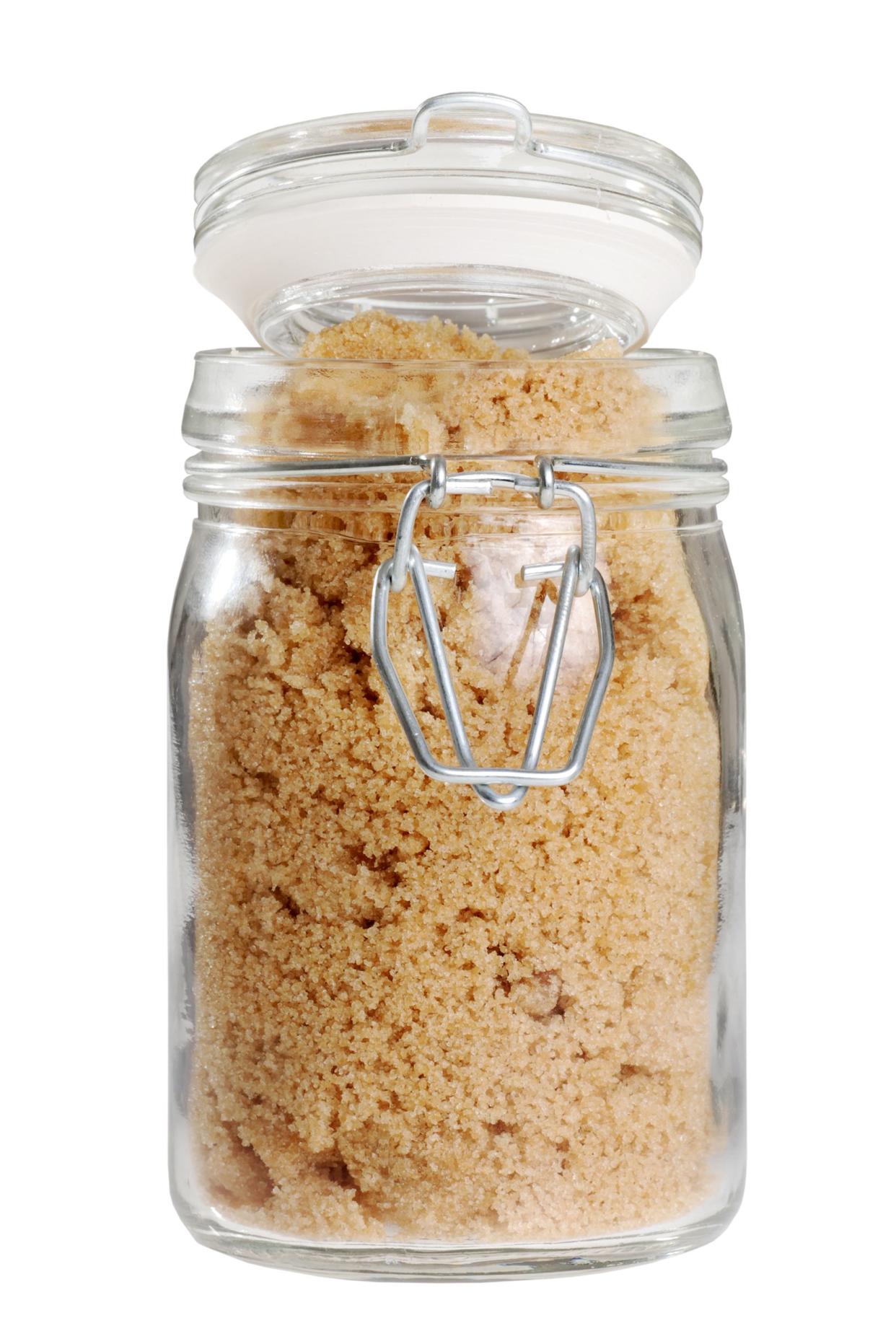 Brown sugar in a jar