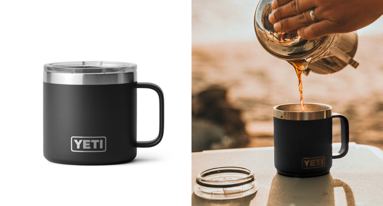 Save 20% on the classic Yeti Rambler 414 mL Mug. Images via Yeti.