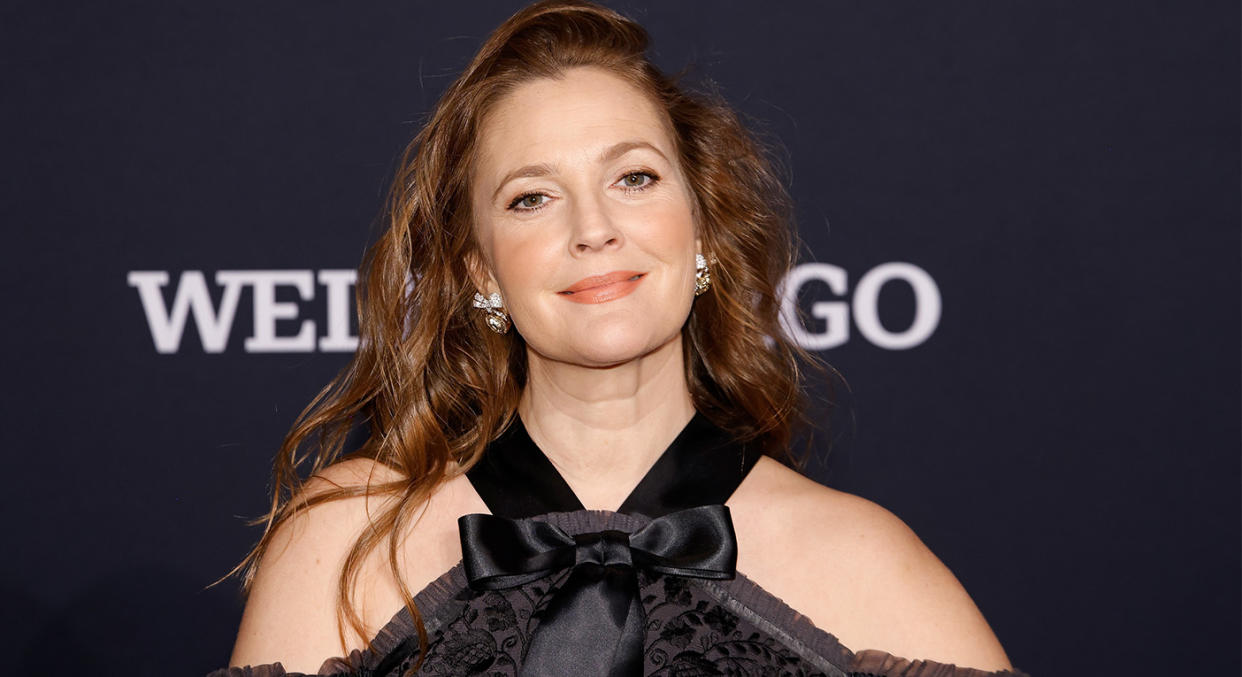 Drew Barrymore stepped out onto the red carpet to attend the Mark Twain Prize for American Humor on Sunday. (Getty Images)