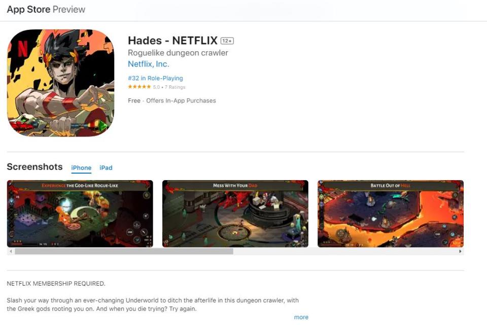 Hades llegó a sistemas operativos iOS