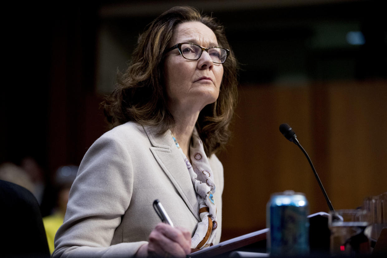 Gina Haspel, President Trump’s pick to lead the Central Intelligence Agency, during her confirmation hearing before the Senate Intelligence Committee, May 9, 2018. (Photo: Andrew Harnik/AP)