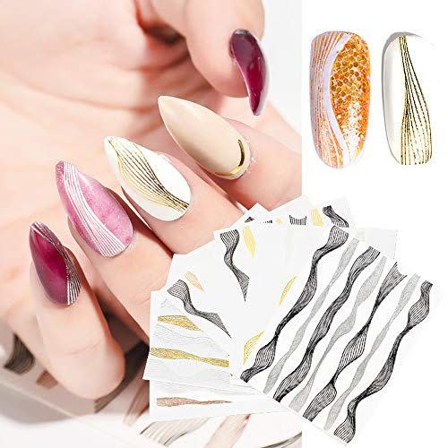 4) Metallic Nail Stickers