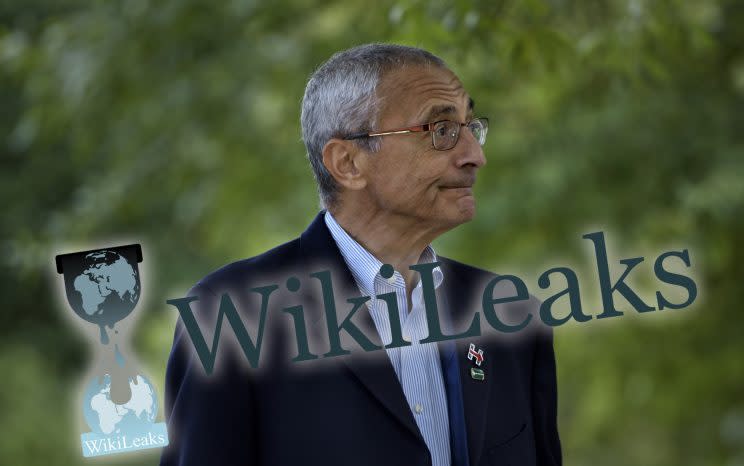 John Podesta, Clinton campaign chairman. (Photo illustration by Yahoo News. Photo: Brendan Smialowski/AFP/Getty Images)