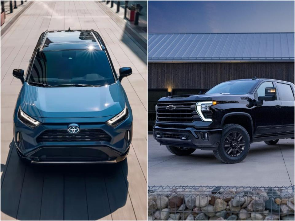 2023 Toyota RAV4; 2024 Chevrolet Silverado 2500HD High Country