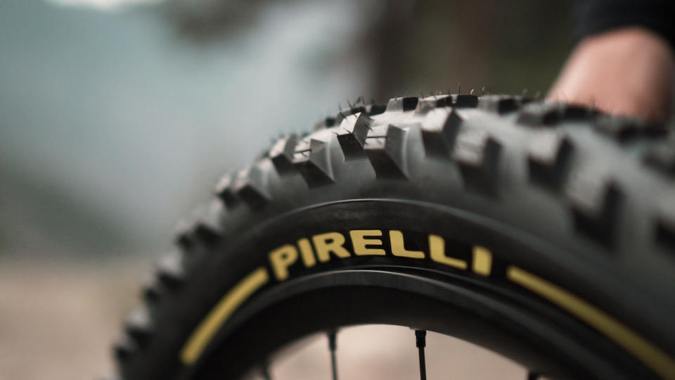 A Pirelli MTB tire