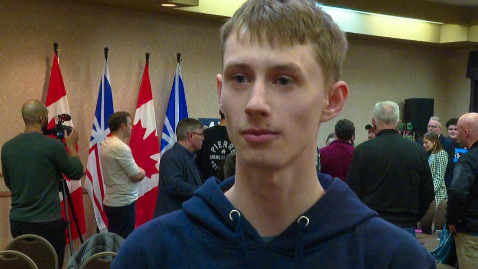 Bader teen, Logan Elliott, has never voted, but likes what he hears from Converative Party leader, Pierre Pollievre.