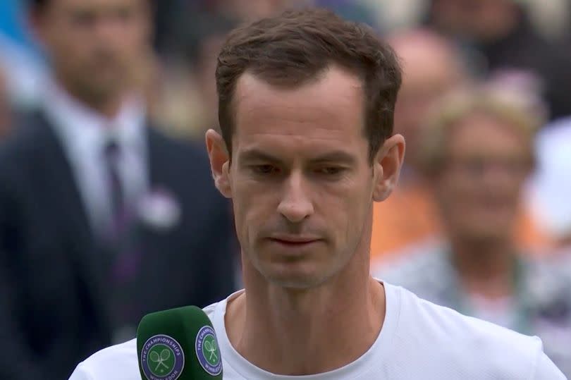 Andy Murray speaks at Wimbledon