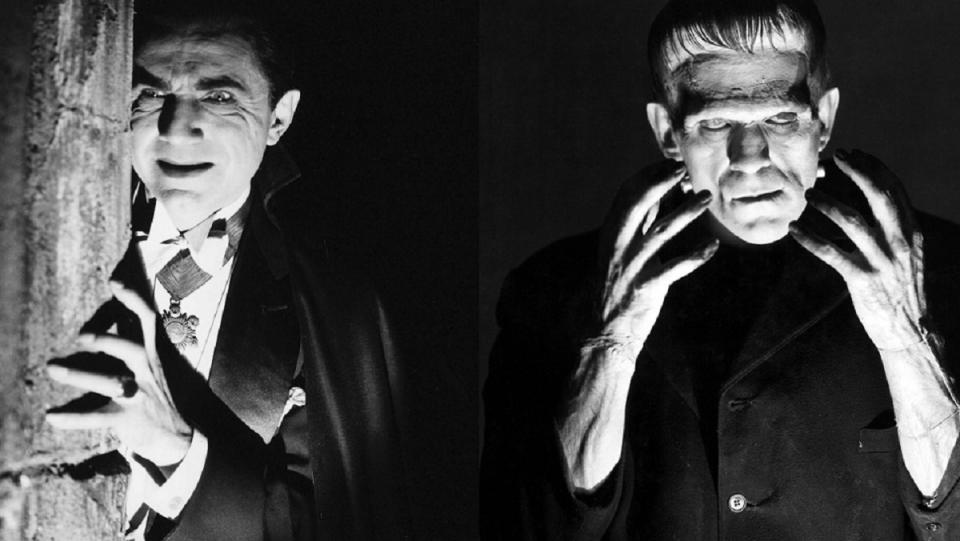 Universal's Dracula (Bela Lugosi) and Frankenstein (Boris Karloff).