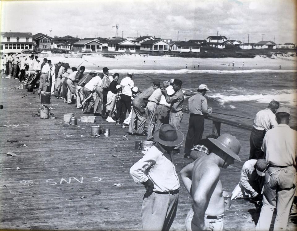 A photo of Kure's Pier taken sometime on the late '40s. The pier has been rebuilt many times but has been in existence since 1923.