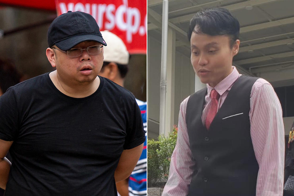 Terry Xu (left), chief editor of The Online Citizen, and Daniel De Costa Augustin, an alleged article writer, are on trial for criminally defaming members of Singapore's Cabinet.