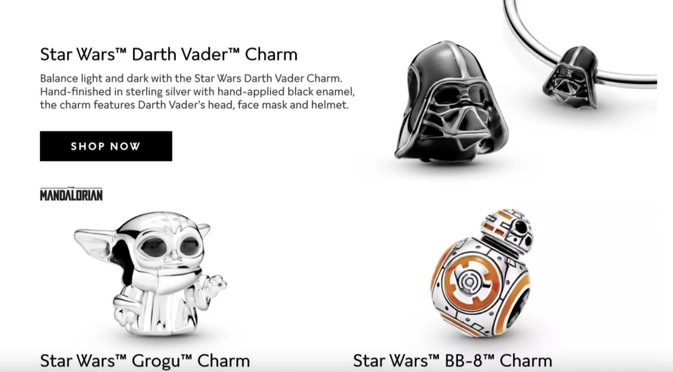 Star Wars X Pandora. PHOTO: Lazada