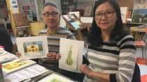 A brush with painting brings colour to newcomers' lives