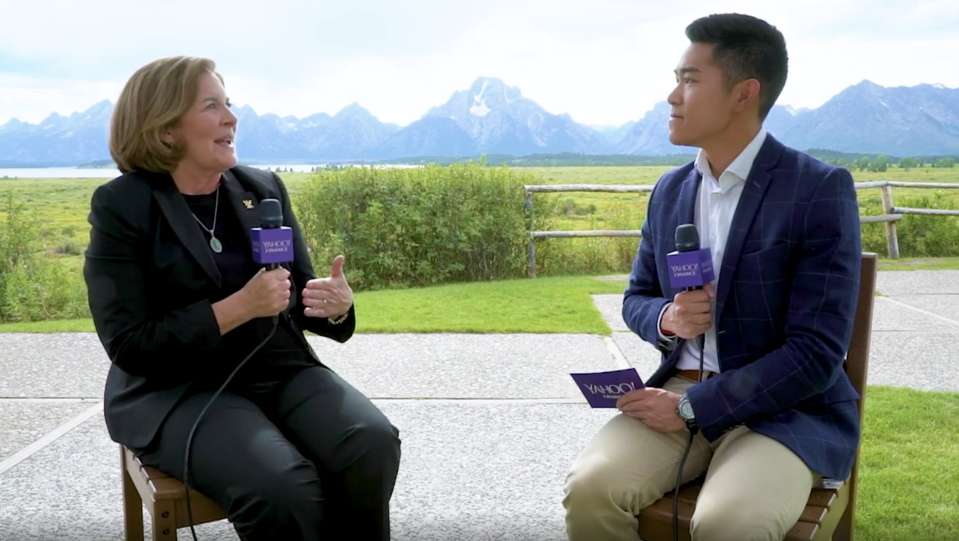 Kansas City Fed President Esther George speaks from Jackson Hole.