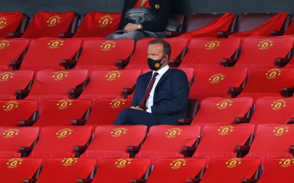 Ed Woodward, Executive Vice-Chairman of Manchester United looks on from the stands during the Premier League match between Manchester United and Crystal Palace at Old Trafford on September 19, 2020 in Manchester, England. - GETTY IMAGES