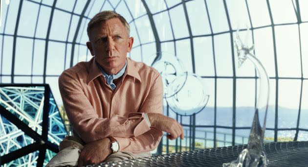 Daniel Craig in character as Benoit Blanc in Glass Onion