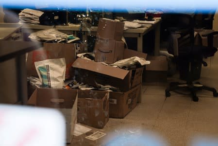 Inside of an office belonging to Elite Medical Laboratories is seen in Lawrenceville, Georgia