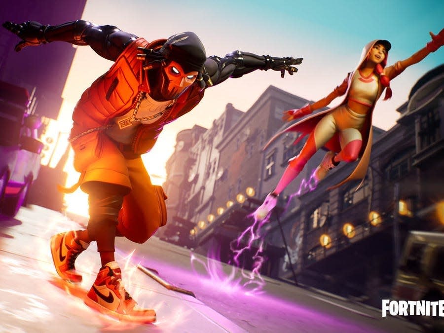 "Fortnite" players can unlock two new skins, Grind and Clutch, by purchasing the Hang Time bundle. "Fortnite":Epic Games 