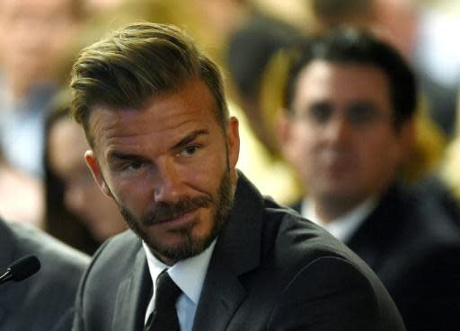 David Beckham ha sufrido un accidente de coche con su hijo mayor. Foto:AFP