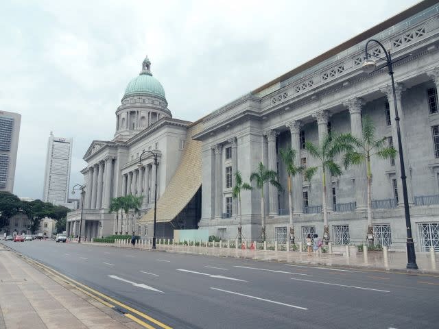 The façade of the National Gallery Singapore