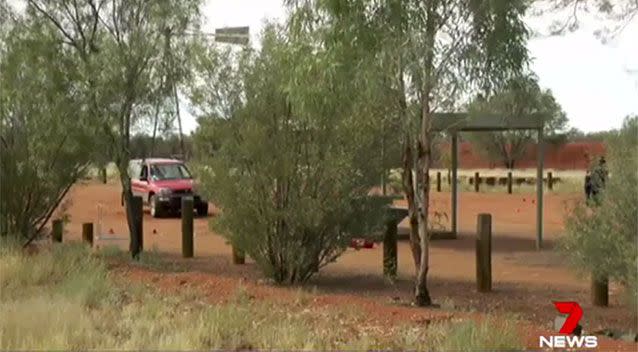 A Victorian man has been arrested after a French tourist was stabbed to death in front of his wife in the NT outback. Picture: 7 News