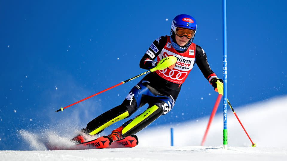Shiffrin returned to the sport after six weeks out injured. - Pontus Lundahl/TT News Agency/Reuters