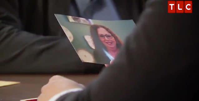 Jenny holds a photo of Nita Valdez in the preview for Long Lost Family. Photo: TLC