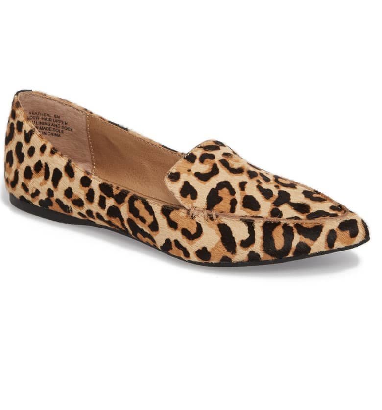 <strong>Sizes</strong>: 5 to 12 W&lt;br&gt;<br />Get them at <strong><a href="https://shop.nordstrom.com/s/steve-madden-feather-l-genuine-calf-hair-loafer-flat-women/4813316?origin=category-personalizedsort&amp;breadcrumb=Home%2FWomen%2FShoes%2FExtended%20Size%20Shoes%2FWide%20Shoes&amp;color=leopard" target="_blank" rel="noopener noreferrer">Nordstrom</a></strong>.