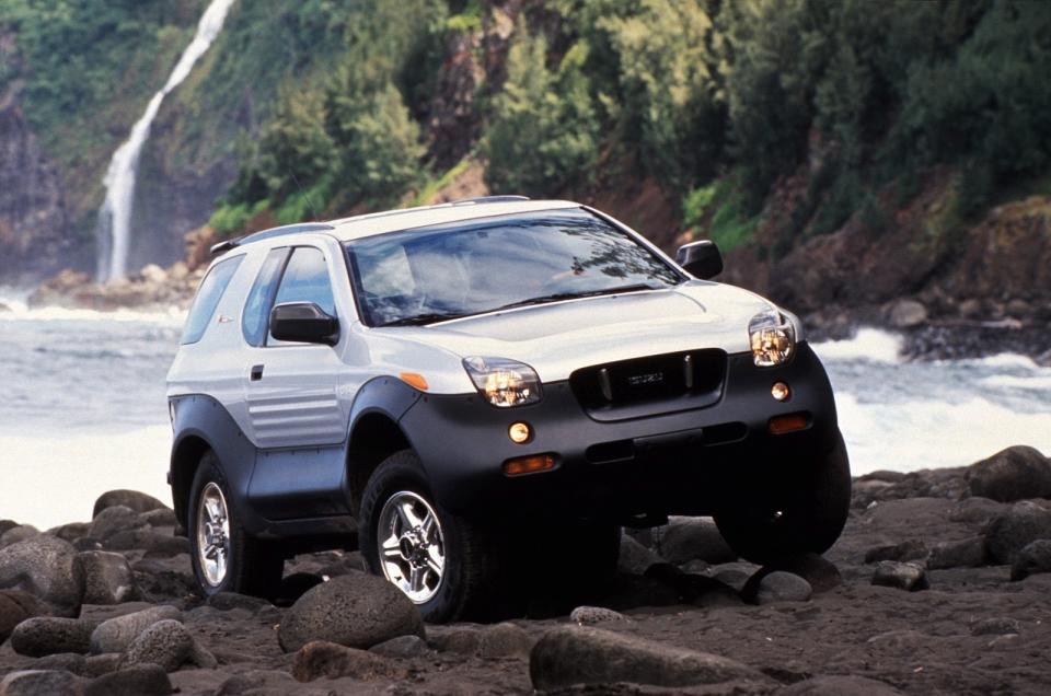 <p>No one quite knew what to make of the Vehicross when it arrived in 1997, and many weren’t exactly sold on those looks, complete with black plastic bumpers. But Isuzu’s commercial vehicle roots ironically rather helped the car and is a reason we like it: it was more than capable off road, built sturdily, and even had enough poke courtesy of 3-2.-litre and 3.5-litre V6 engines, the latter good for 215bhp.</p><p>It’s also nice and small – just 4130mm (163in) long – which meant it even worked in town. Unfairly forgotten now, 5598 examples were made, 74% of which went to America, the rest remaining in Japan.</p>