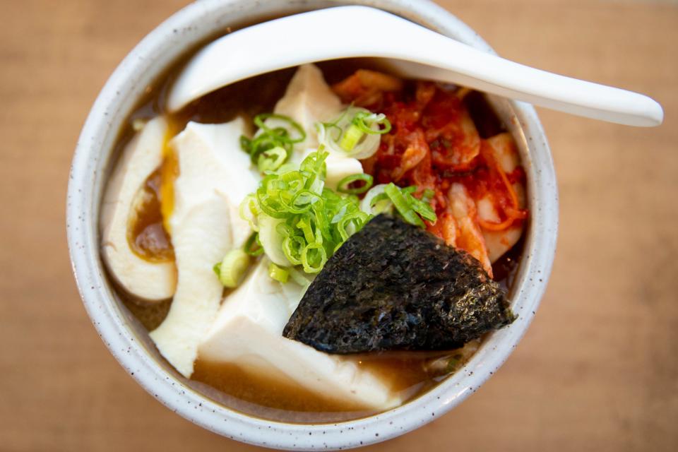 A bowl of ramen at Kiki restaurant, in College Hill.