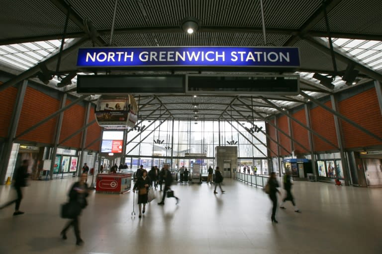 A suspicious item found on a train at North Greenwich station in southeast London Friday is being forensically examined, police said