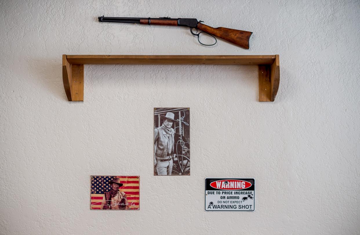 Wall decor inside Shooters Grill in Rifle.