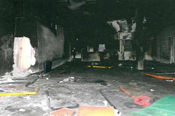 interior celda estación migratoria ciudad juárez chihuahua incendio