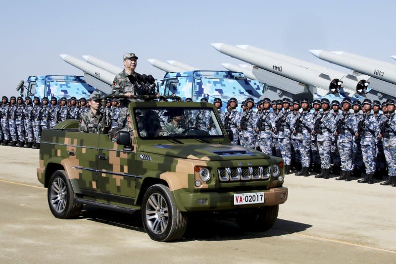 中國人民解放軍為慶祝建軍90周年，在內蒙古朱日和基地舉行大閱兵，習近平親自主持（AP）