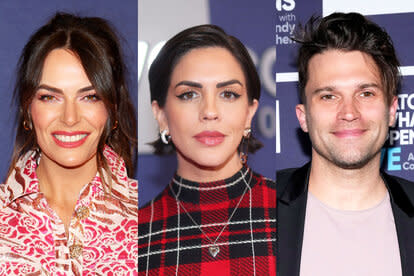 A split of Katie Maloney, Katie Flood, and Tom Schwartz.