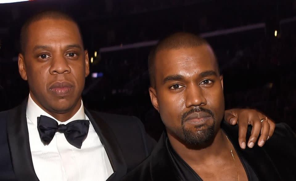 Jay Z and Kanye West. Picture: Kevin Mazur/WireImage