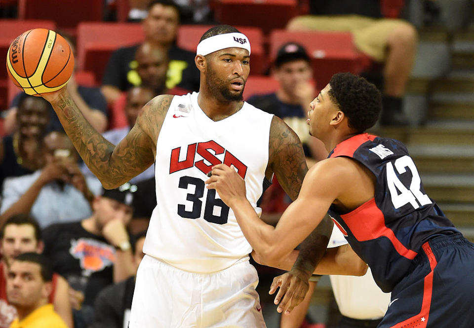 DeMarcus Cousins and Anthony Davis would give the U.S. a dynamic one-two punch in the middle. (Ethan Miller/Getty Images)