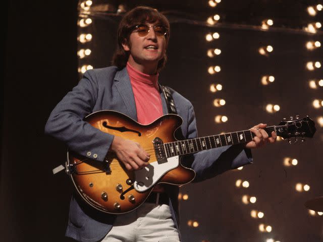 <p>Keystone/Getty</p> John Lennon in 1966.