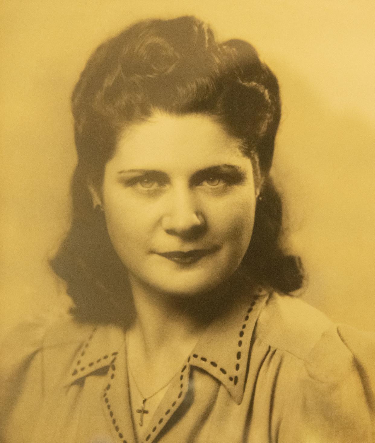 A photo of Primetta Giacopini, who died of COVID-19, is seen from her home in Richmond, Calif. on Monday, Sept 27, 2021. Giacopini's life ended the way it began — in a pandemic. She was two years old when she lost her mother to the Spanish flu in Connecticut in 1918. Giacopini contracted COVID-19 earlier this month. The 105-year-old struggled with the disease for a week before she died Sept. 16.