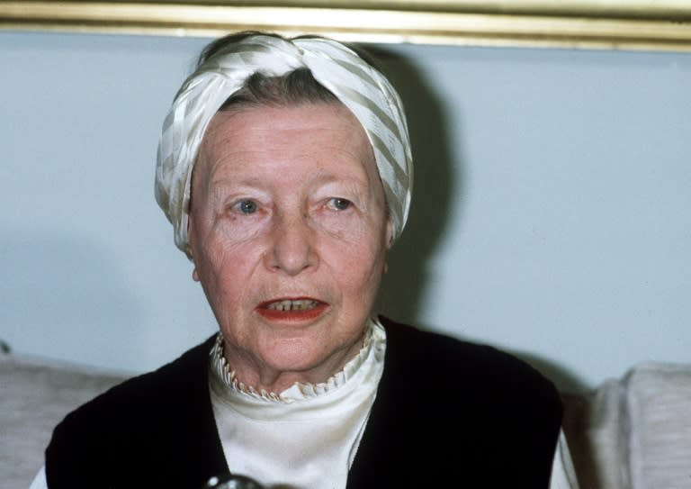 Simone de Beauvoir, le 22 avril 1983 à Paris (STF)