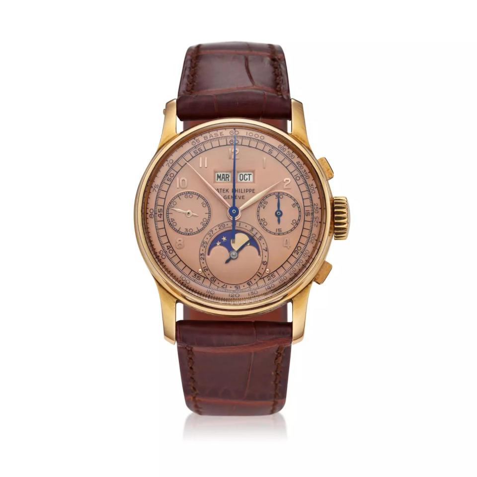 most expensive watches in the world, Sotheby's, Sotheby's watch, Sotheby's auction, Patek Philippe Prince Mohammed Tewlik A. Toussou ref.  1518 Watch, Prince Mohammed Tewlik A. Toussou, Ref. Watch 1518, US$9,570 million