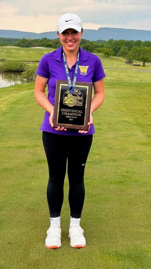 Warwick junior Gina Milazzo has won three Section 9 girls golf championships in a row.