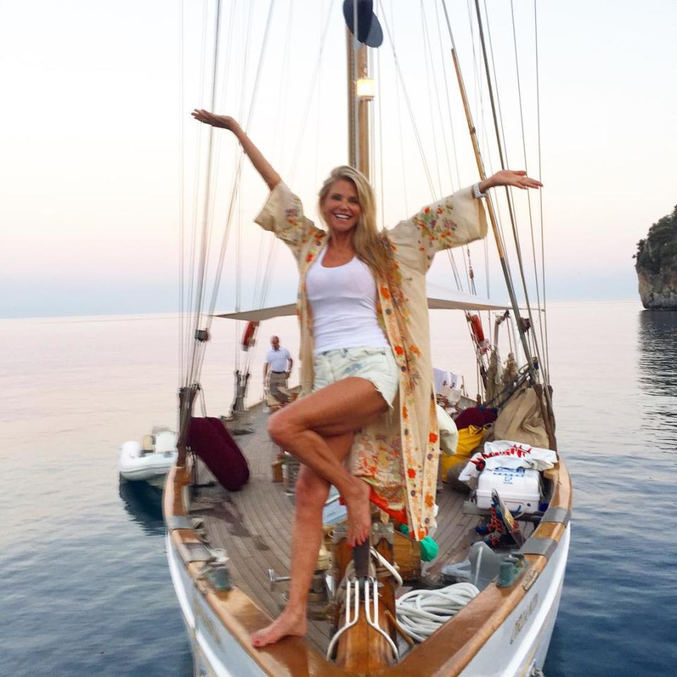 Looking <em>good</em>, Christie Brinkley! The legendary supermodel looked incredible during her recent family trip to Italy, pretty much ageless in a white bikini showing off her flawless bod. ... She's 61?! <strong>WATCH: Christie Brinkley Strips for Safety</strong> "We are approaching Stromboli, a volcano that is a sight to behold at night!" she explained about the gorgeous shot. "We have been in the most gorgeous and remote areas of Italy the past couple days. ... These natural wonders will make you want to protect our ocean waters all over this magnificent planet, and inspire dreamers!" It's safe to say Christie is as beautiful as ever these days. Christie has been documenting her enviable Italian vacay with her three children -- Alexa Ray, Jack, and Sailor -- on Instagram. Check out her handsome 20-year-old son Jack modeling shirtless in the picturesque setting. Of course, Christie also proudly shared pics of her girls, Alexa, 29, and Sailor, 16. The Brinkley family vacation definitely looks like the trip of all our dreams. Activities included cliff-diving and lots of amazing sight-seeing. Is this not one of the most gorgeous families you've ever seen?! <strong>NEWS: Christie Brinkley and Her Ex-Husband's Other Ex-Wife Kiss And Make Up</strong> Hopefully though, this vacation was accident-free -- In April, Christie suffered a black eye trying to save a bird during her vacation to Parrot Cay in Turks and Caicos. Watch below: