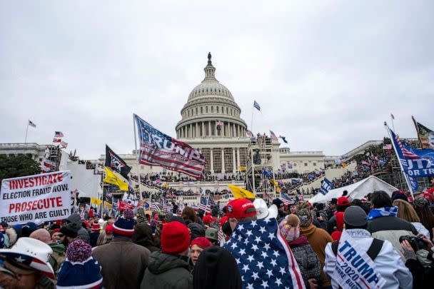 PHOTO: Insurrections loyal to President Donald Trump rally at the Capitol, Jan. 6, 2021. (Jose Luis Magana/AP, FILE)