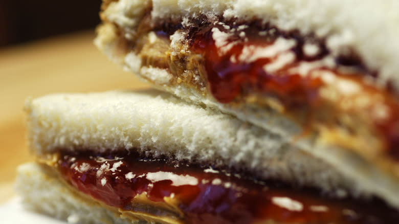 Peanut butter and jelly sandwich