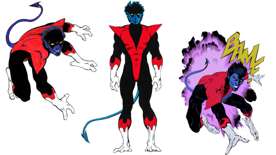 Although his fellow X-Men have had dozens of costume changes, Nightcrawler always goes back to the original look. 