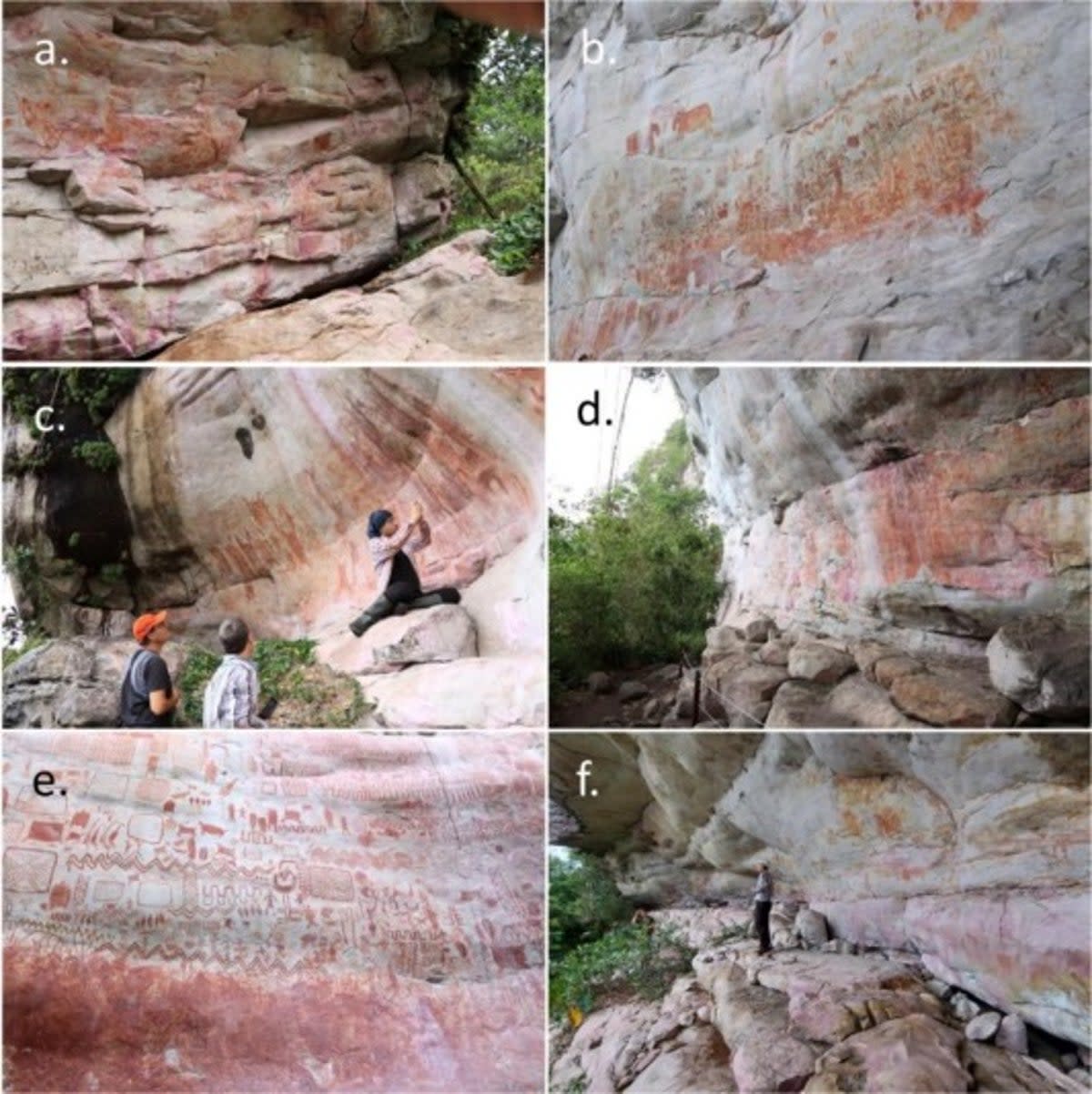 Photos of the rock art panels at Cerro Azul (Journal of Anthropological Archaeology)