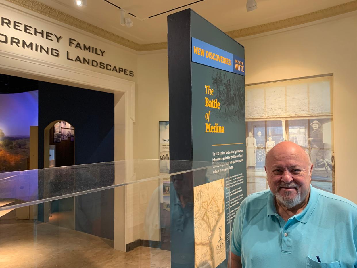 Bruce Shackelford, the Texas history curator at the Witte Museum in San Antonio, explains the artifacts found south of the city related to the 1813 Battle of Medina, the bloodiest in Texas history.