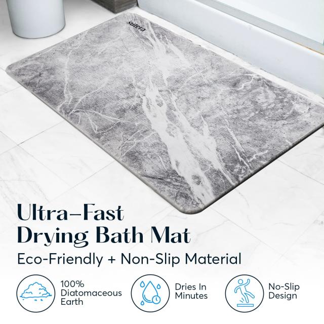 Soil Japan Diatomaceous Earth Bath Mat Gem