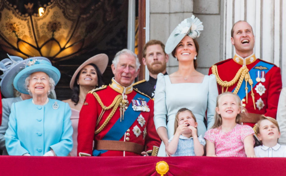 The royals on the Buckingham Palace balcony