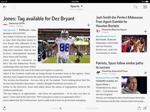 Flipboard iPad app screenshot